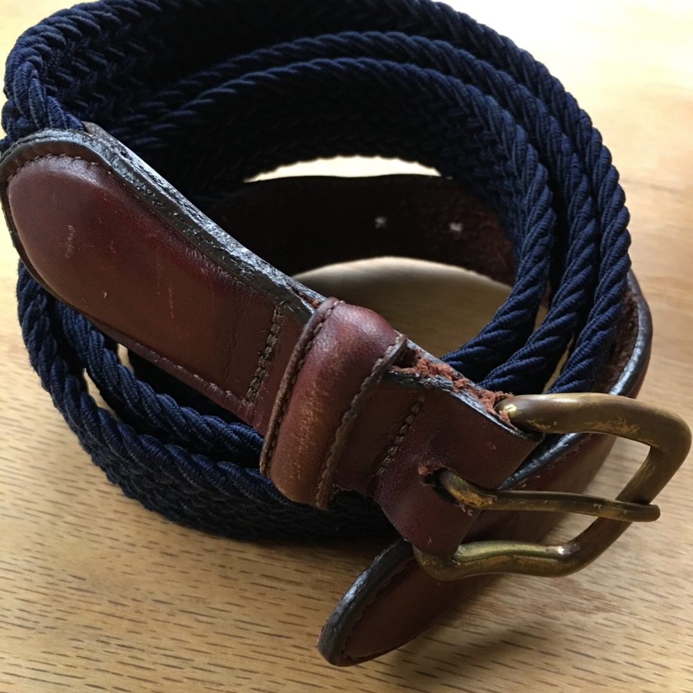 Belt with braided blue fabric length 50”